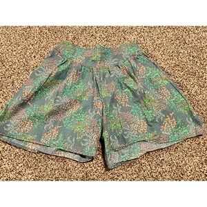 Cc19 TEA Collection Kids Girls Botanical Print‎ Smocked Waist Shorts Size 12